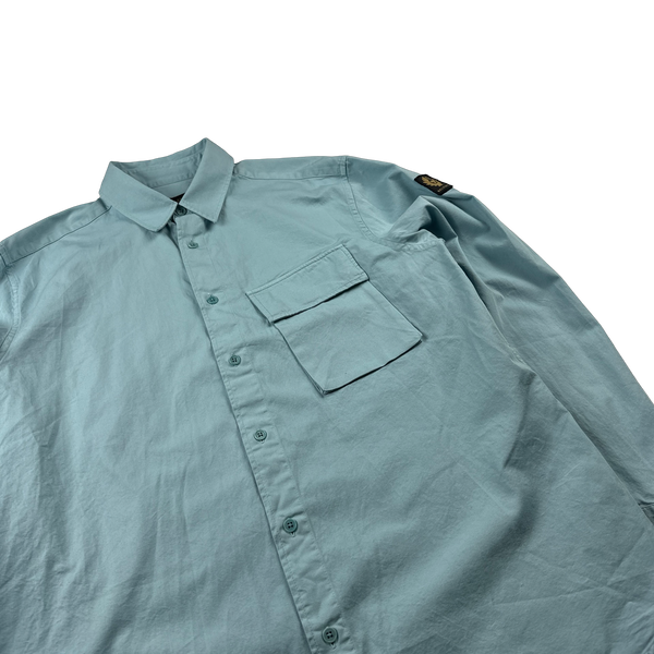Belstaff Baby Blue Buttoned Overshirt - Large