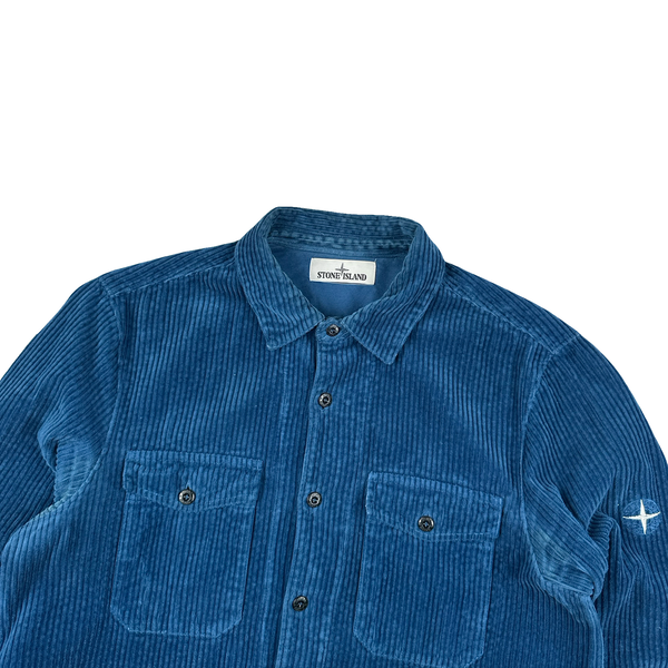Stone Island AW2020 Blue Jumbo Cord Shirt - Medium