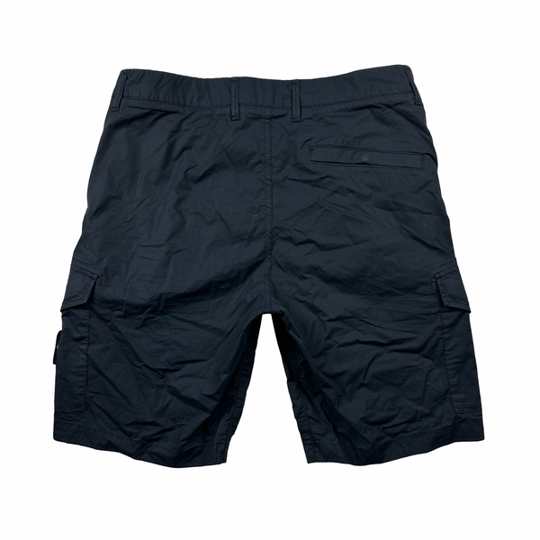 Stone Island 2021 Navy Paracadute Cargo Shorts - Small