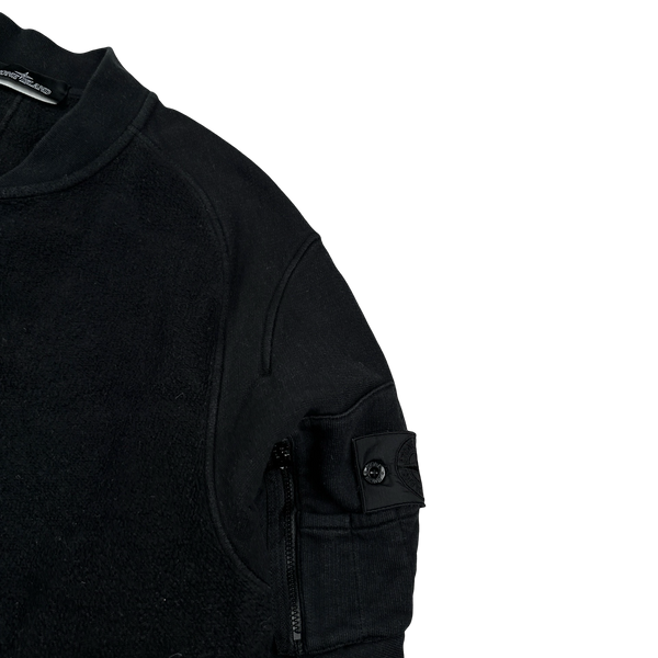 Stone Island 2019 Black Shadow Project Fleece Bomber - Large