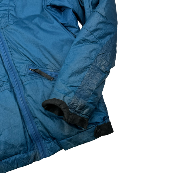 Stone Island 2009 Blue Down Filled Padded Mesh Badge Jacket - Small