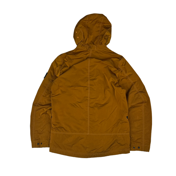Stone Island 2017 Orange Nylon Metal Flock Hooded Jacket - Large