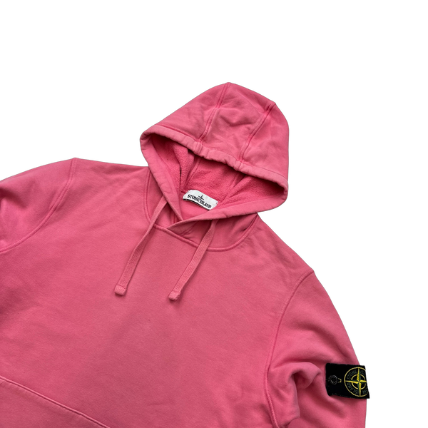 Stone Island 2020 Bubblegum Pink Cotton Pullover Hoodie Medium Mat s Island