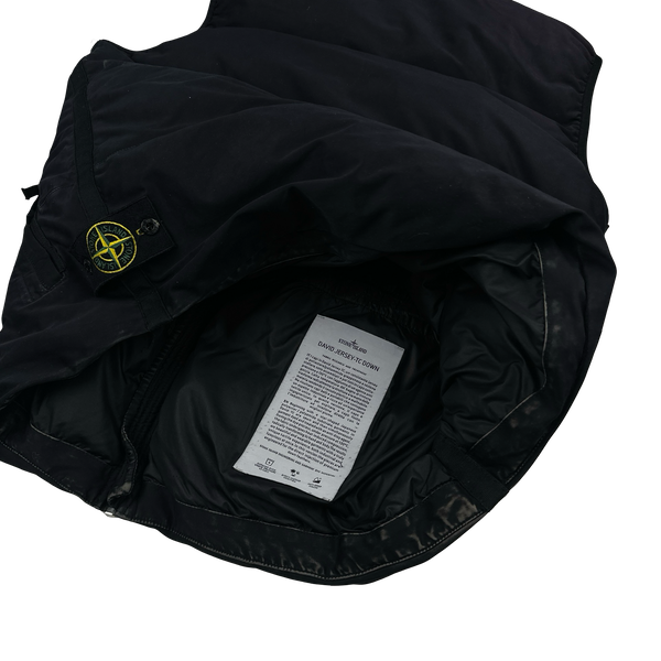 Stone Island 2016 Black David Jersey-TC Down Gilet - XL