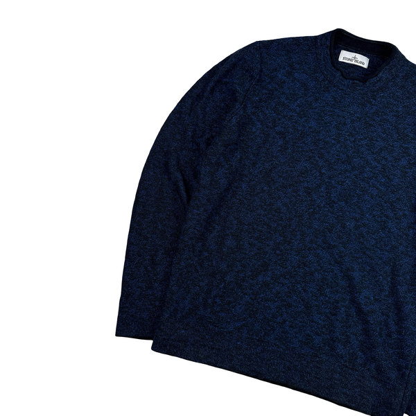 Stone Island Navy Knitted Crewneck Jumper - XL