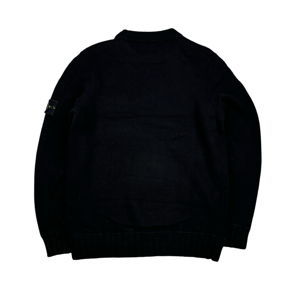 Stone Island 2017 Black Wool Crewneck - XL