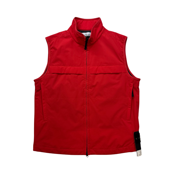 Stone Island 2022 Red e Dye Soft Shell Gilet XL Mat s Island