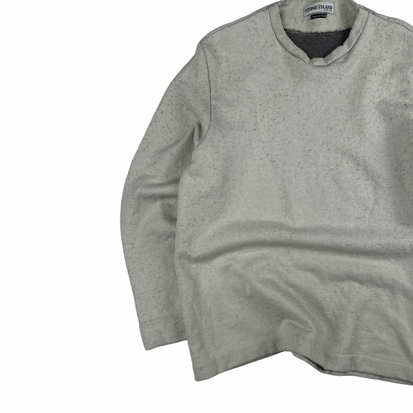 Stone Island AW2000 Wool Blend White Crewneck Jumper - Large