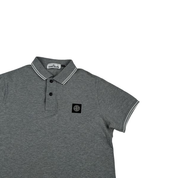 Stone Island Grey Short Sleeve Polo Shirt - Medium
