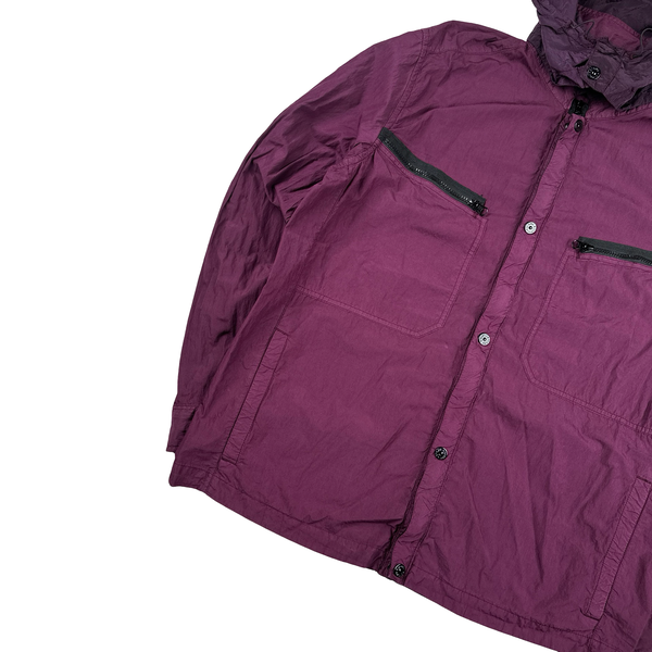 Stone Island 2015 Purple Nylon Metal Hooded Overshirt - XXL