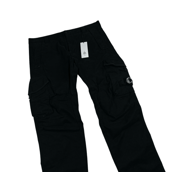 CP Company Black Ergonomic Fit Cargo Trousers - XXL