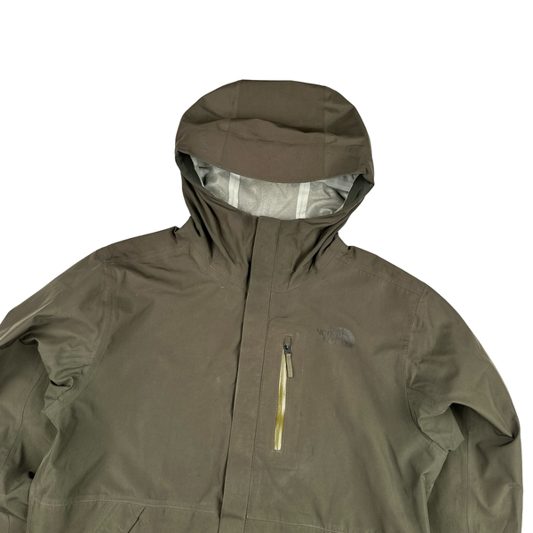 North Face Khaki Futurelight Lightweight Rain Jacket - Small