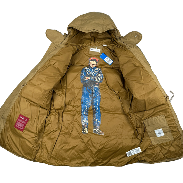 Adidas Spezial X CP Company RARE Sand Thick Puffer Print Lined Jacket - XL