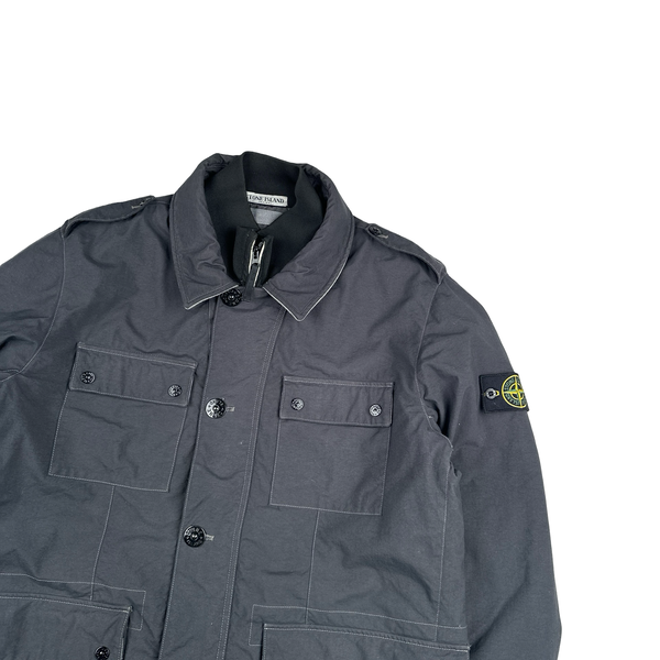 Stone Island Navy Reps Nylon R Military Jacket - 3XL