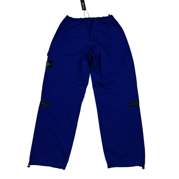 Stone Island 2023 Blue Ripstop LO Cotton Cargos - 33"