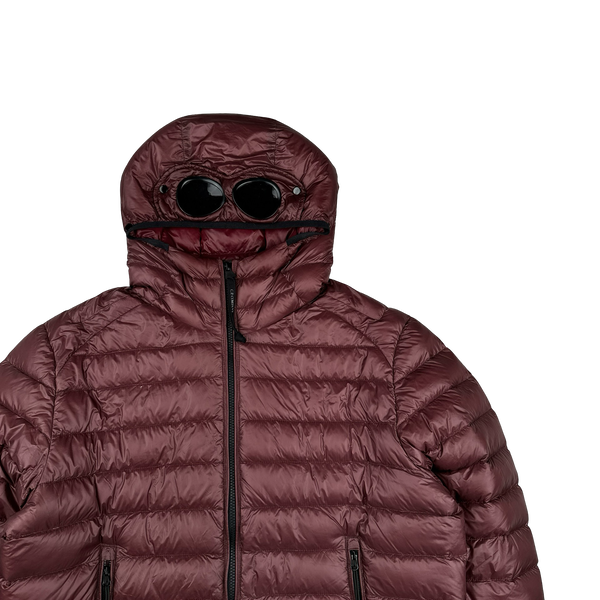 CP Company Burgundy Down Filled DD Shell Goggle Puffer Jacket - 3XL