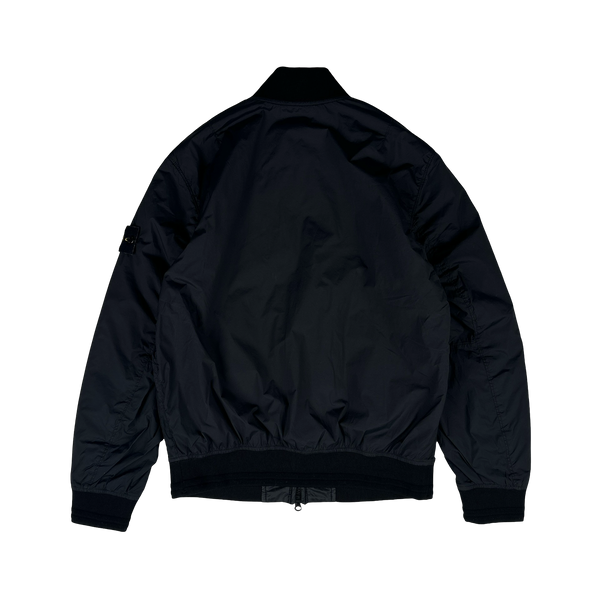 Stone Island 2024 Black Skin Touch Jacket Nylon Primaloft Bomber Jacket - Small