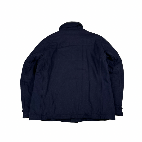 Cp Company B Drill Navy Front Pockets Buttoned Lined Jacket - XXL