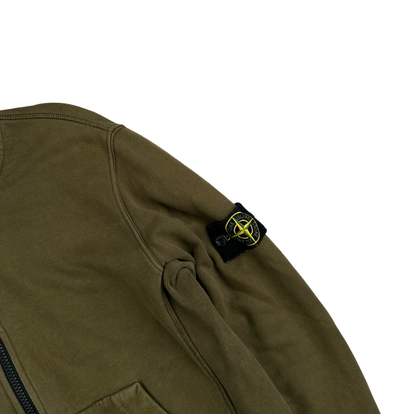 Stone Island 2016 Khaki Zipped High Neck Jumper - Medium