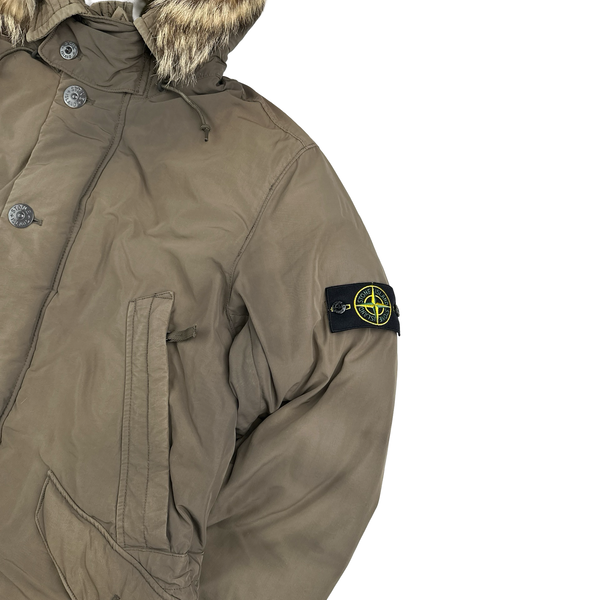 Stone Island 2014 Micro Reps Down Filled Fur Trim Parka - XL