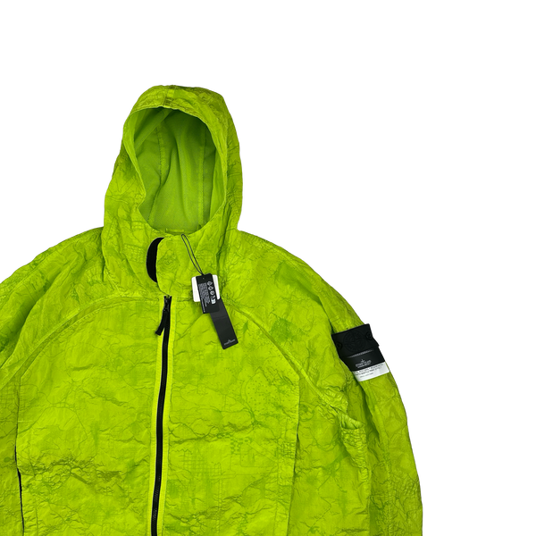 Stone Island Shadow Project 2022 Green Waffle Print Econyl Nylon Metal Jacket - XXL