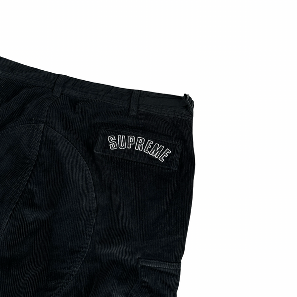 Nike X Supreme Black Spellout Corduroy Cargo Trousers  - XL