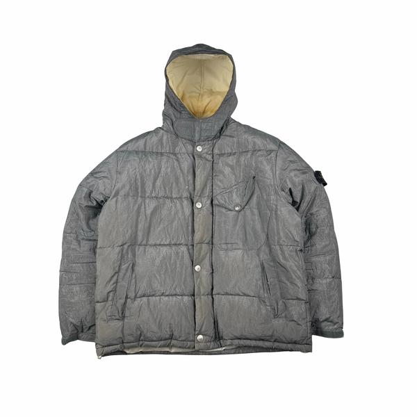 Stone Island 1999 Grey Vintage Pure Metal Jacket - Large