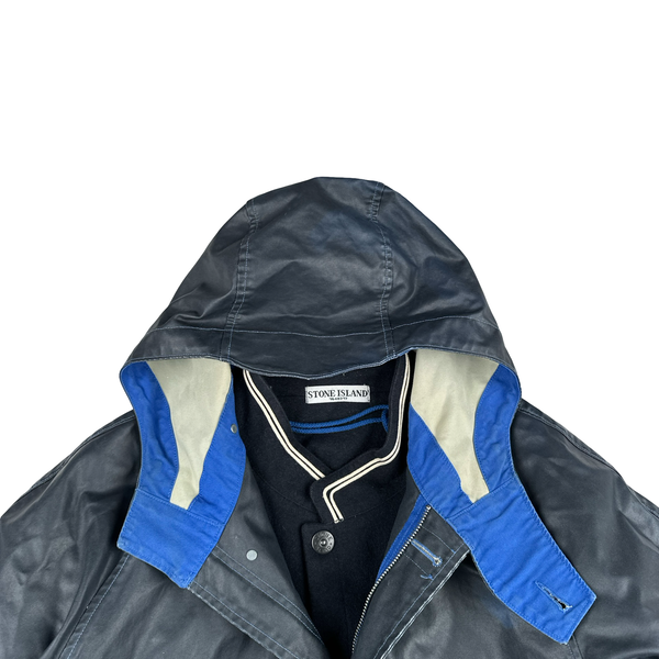 Stone Island Blue 2009 Dutch Rope Waxed Ice Jacket - XL