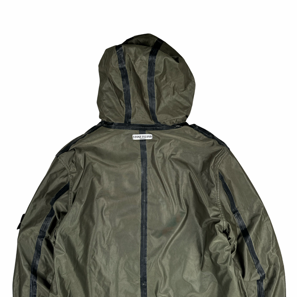 Stone Island 2008 Black Thick Wool Knit Nylon Liner 3 in 1 Jacket - XXL