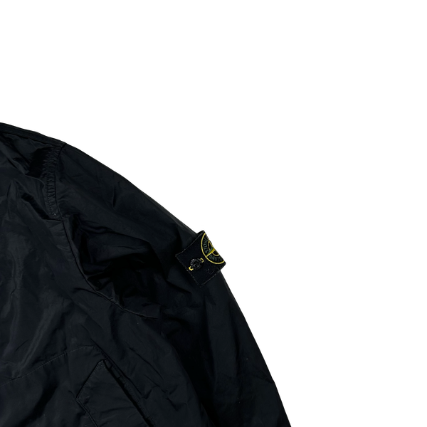 Stone Island 2005 Black Velvet Lined Shimmer Jacket - Medium