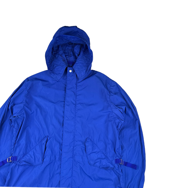 CP Company Blue Fishtail Nylon Parka Jacket - Large