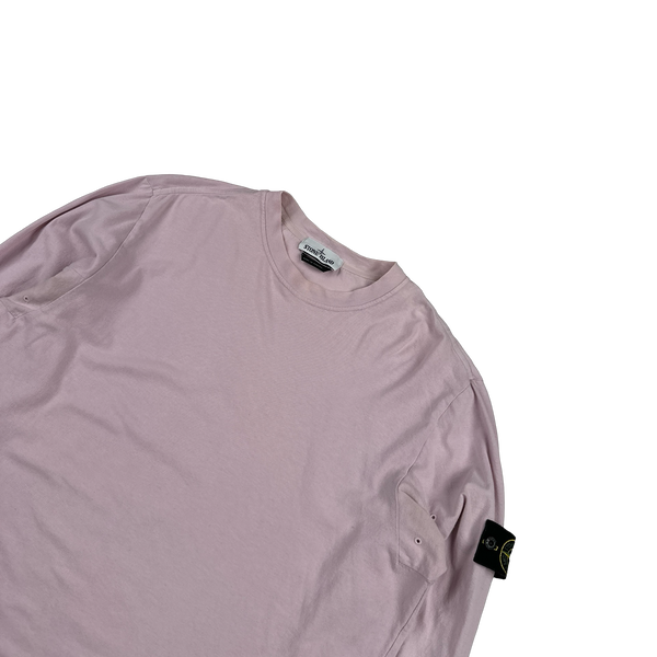 Stone Island 2017 Pink Longsleeve Cotton Top - XXL