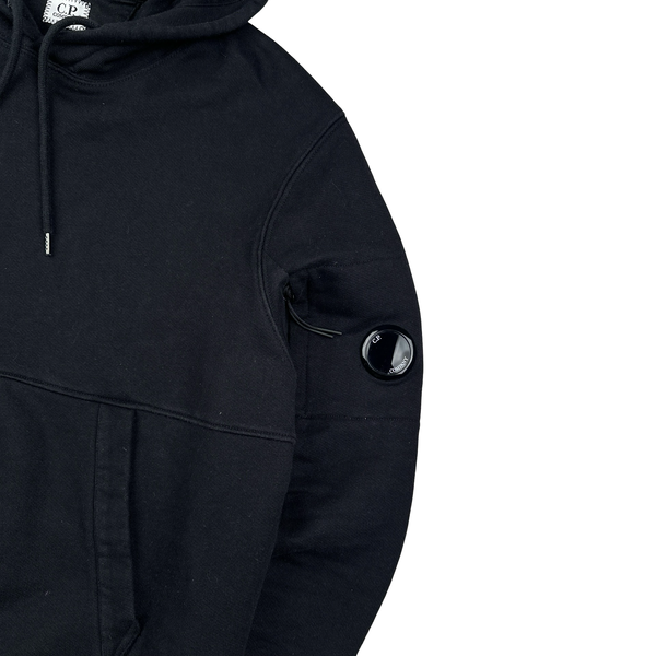 CP Company Black Pullover Lens View Hoodie - Large