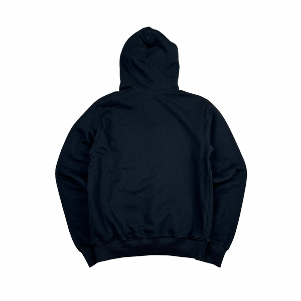 Dior Navy Thick Cotton Logo Hoodie - Small