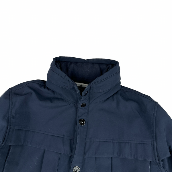 Stone Island 2014 Navy High Neck Soft Shell Jacket - Medium