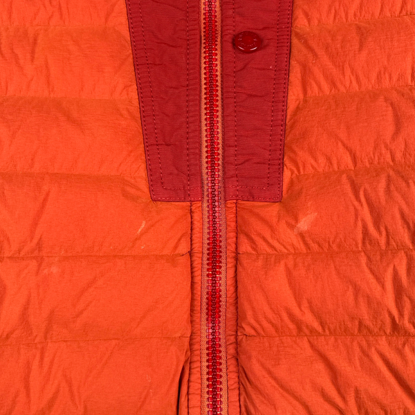 Stone Island 2019 Red Loom Woven Down Chambers Stretch Nylon TC Jacket - Medium