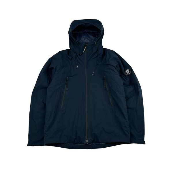 CP Company Navy Pro Tek Hooded Jacket - Large