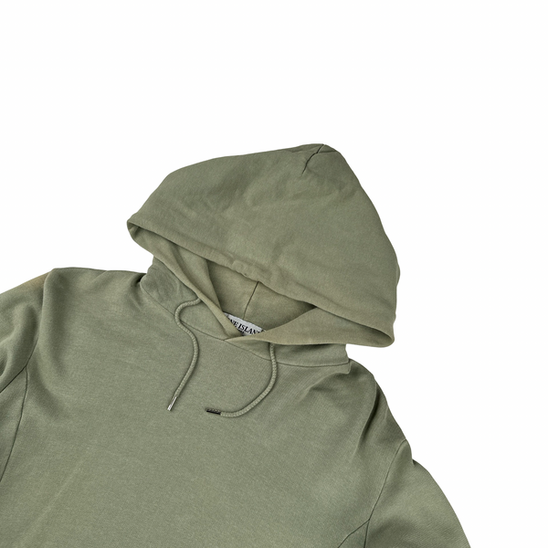Stone Island 2010 Light Khaki Cotton Hoodie - Medium