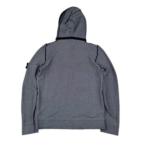 Stone Island 2010 Grey Cotton Mesh Pullover Hoodie - XXL
