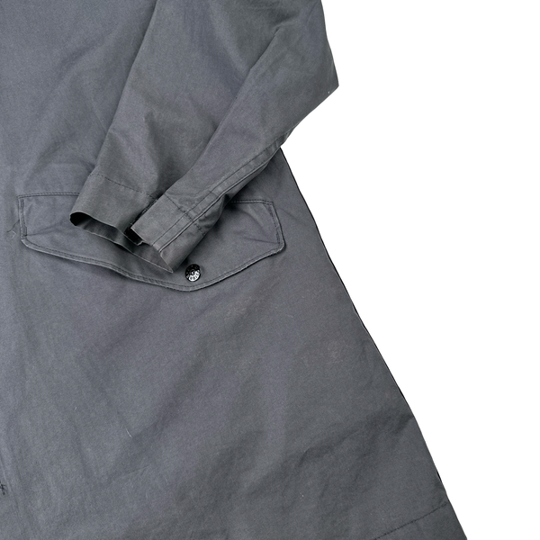 Stone Island 2004 Grey Cotton Long Jacket - Large