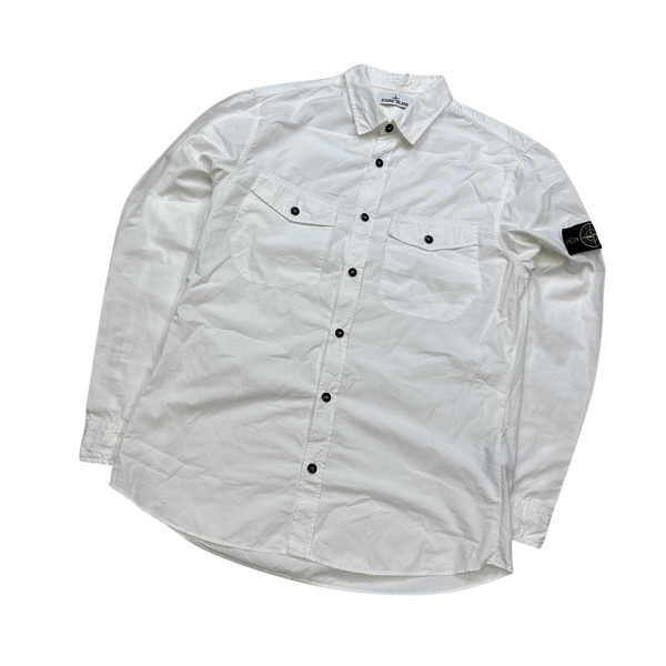 White stone island overshirt hotsell