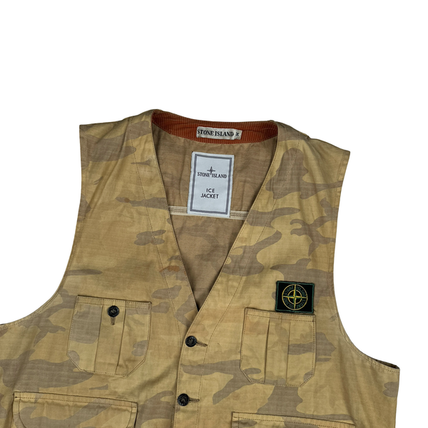 Stone Island 1990 Ice Jacket Camo Vest - Large