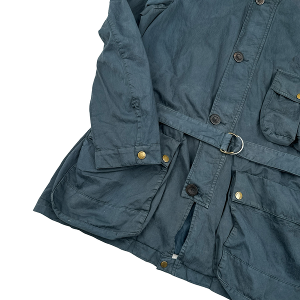 CP Company Vintage Blue Cotton Belted Mille Miglia Jacket - Large
