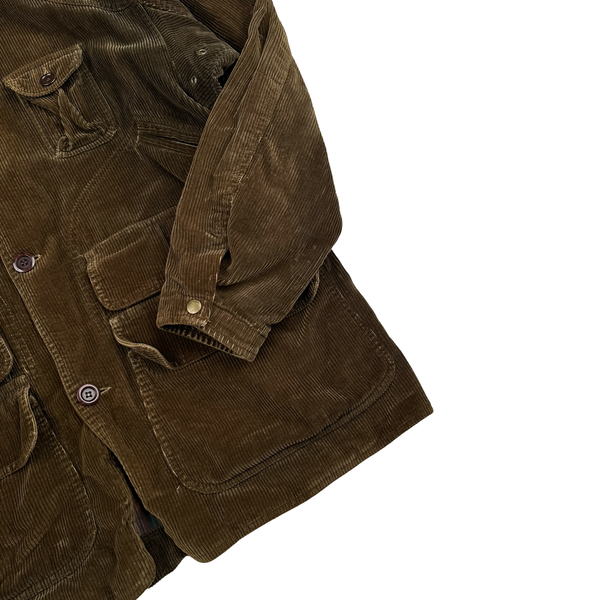 Ralph Lauren Brown Corduroy Cotton Lined Multi Pocket Jacket - Medium