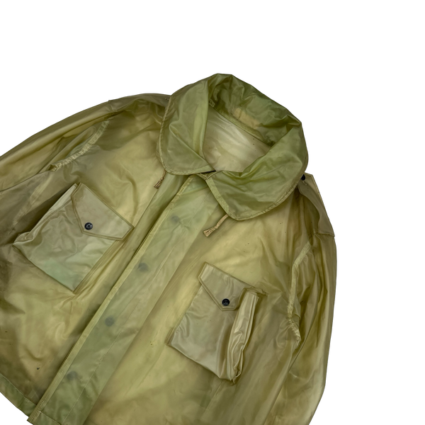 Stone Island 1980s PVC Archive Spellout Back Collared Jacket - 3XL