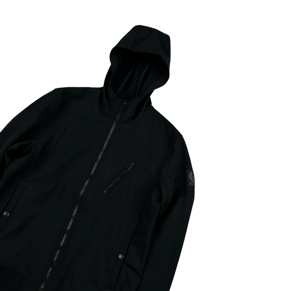 Belstaff Black Hooded Soft Shell Jacket - Small