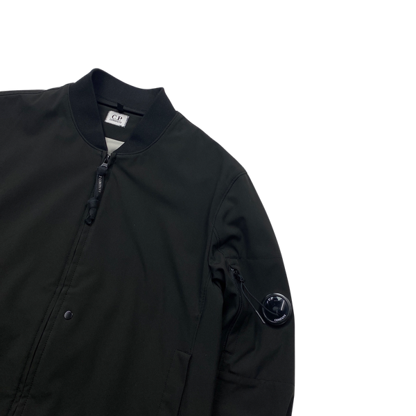 CP Company Dark Green Soft Shell Bomber Jacket - Large