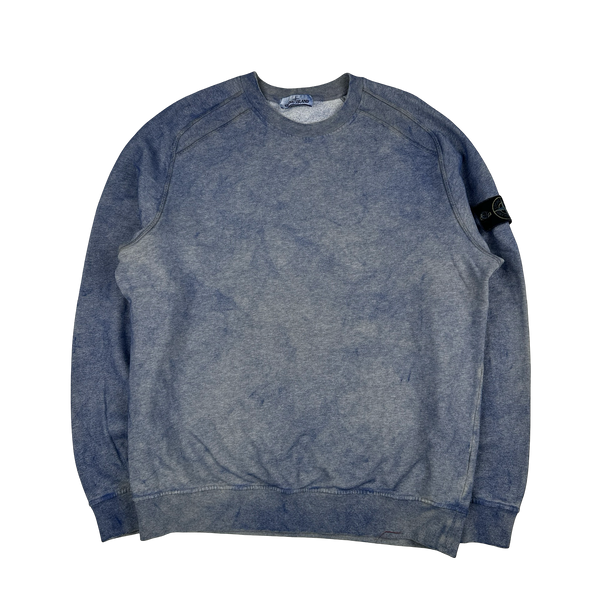Stone Island 2020 Blue Dust Treatment Cotton Sweatshirt - XL