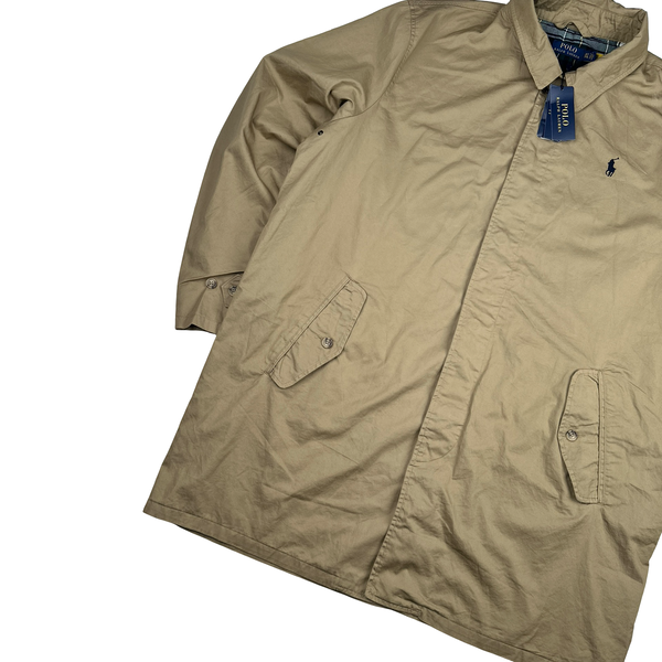 Ralph Lauren City Walking Beige Cotton Long Jacket - XXL