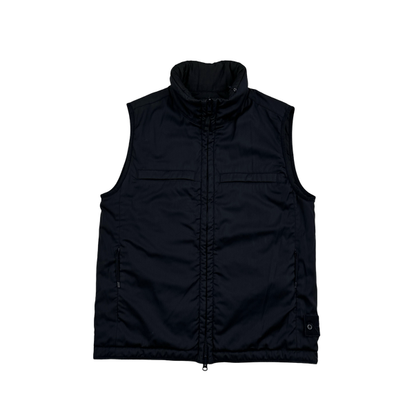 Stone Island 2019 Navy Reversible Stretch Wool Nylon Primaloft Ghost Piece Gilet - Medium